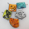 Dichroic Glass Pendant, Mix Style & Mix Color, 41mm-33x35mm, Sold by Group