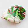 Spray-Painted Acrylic Beads, Twist Leaf 30x21mm, Sold by Bag 
