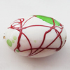 Spray-Painted Acrylic Beads, Oval 24x17mm, Sold by Bag 