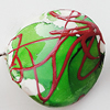 Spray-Painted Acrylic Beads, Twist Flat Round 25x22mm, Sold by Bag 
