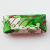 Spray-Painted Acrylic Beads, Rectangle 37x16mm, Sold by Bag 