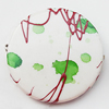 Spray-Painted Acrylic Beads, Flat Round 32mm, Sold by Bag 