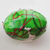 Spray-Painted Acrylic Beads, Faceted Oval 28x21mm, Sold by Bag 