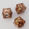 Spray-Painted Acrylic Beads, Cube 13mm, Sold by Bag 