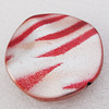 Spray-Painted Acrylic Beads, Twist Flat Round 31mm, Sold by Bag 
