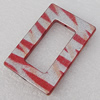 Spray-Painted Acrylic Beads, Rectangle 51x34mm, Sold by Bag 