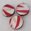 Spray-Painted Acrylic Beads, Flat Round 18mm, Sold by Bag 