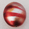 Spray-Painted Acrylic Beads, Flat Oval 20x23mm, Sold by Bag 