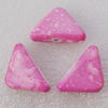 Spray-Painted Acrylic Beads, Triangle 23x15mm, Sold by Bag 