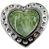Resin Cabochons, No-Hole Jewelry findings, Heart, 35x32mm, Sold by PC