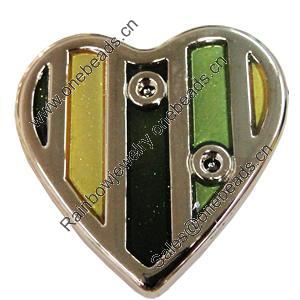 Acrylic Connectors, Heart, 35mm Hole:2mm, Sold by PC