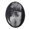 Resin Beads, Flat Oval 21x28mm Hole:2mm, Sold by Bag