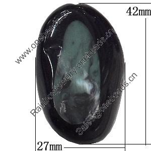 Resin Beads, Nugget 27x42mm Hole:2.5mm, Sold by Bag