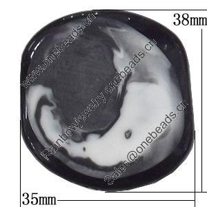 Resin Beads, 35x38mm Hole:2.5mm, Sold by Bag