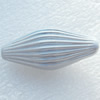 Electroplate Acrylic Beads, 31x14mm, Hole:2mm, Sold by PC