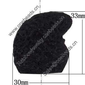 Imitation Lava Resin Beads, Nugget 30x33mm Hole:2.5mm, Sold by Bag