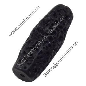 Imitation Lava Resin Beads, Oval 16x45mm Hole:3mm, Sold by Bag