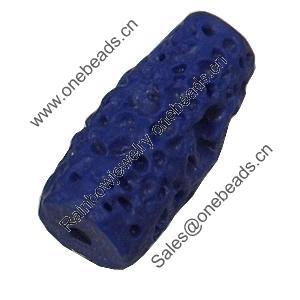 Imitation Lava Resin Beads, 13x29mm Hole:2.5mm, Sold by Bag