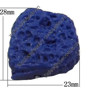 Imitation Lava Resin Beads, Nugget 23x28mm Hole:2.5mm, Sold by Bag