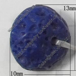 Imitation Lava Resin Beads, 10x13mm Hole:2mm, Sold by Bag