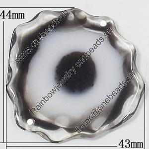 Resin Connectors, Nuggtet 43x44mm Hole:2.5mm, Sold by Bag