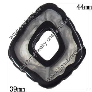 Resin Beads, 39x44mm Hole:2.5mm, Sold by Bag
