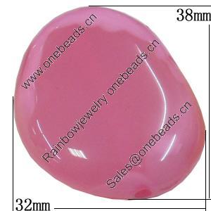 Resin Beads, 32x38mm Hole:2.5mm, Sold by Bag