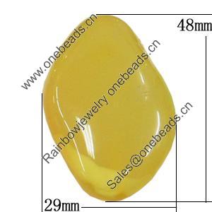 Resin Beads, 29x48mm Hole:2.5mm, Sold by Bag