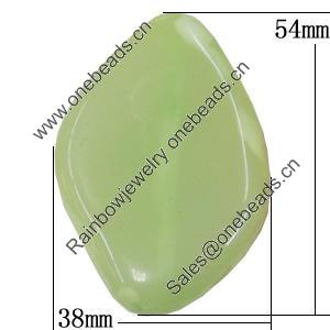 Resin Beads, 38x54mm Hole:3mm, Sold by Bag