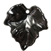 Jewelry findings, CCB Plastic Pendant, Plumbum black, Leaf, 23x25mm Hole:1mm, Sold by Bag