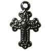 Jewelry findings, CCB Plastic Pendant, Plumbum black, Cross, 13x20mm Hole:1.5mm, Sold by Bag