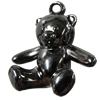 Jewelry findings, CCB Plastic Pendant, Plumbum black, Bear, 15x19mm Hole:1.5mm, Sold by Bag