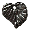 Jewelry findings, CCB Plastic Pendant, Plumbum black, Leaf, 14x15mm Hole:1.5mm, Sold by Bag