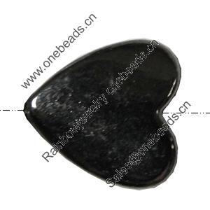 Jewelry findings, CCB Plastic Beads, Plumbum black, Heart, 15mm Hole:1.5mm, Sold by Bag
