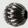 Jewelry findings, CCB Plastic Beads, Plumbum black, Fluted Round, 10mm Hole:2mm, Sold by Bag