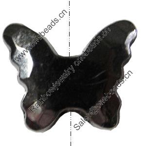 Jewelry findings, CCB Plastic Beads, Plumbum black, Butterfly, 19x15mm Hole:1.5mm, Sold by Bag