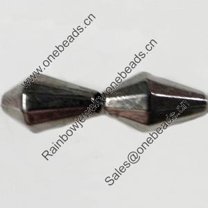 Jewelry findings, CCB Plastic Beads, Plumbum black, 12x7mm Hole:1mm, Sold by Bag