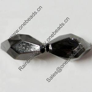 Jewelry findings, CCB Plastic Beads, Plumbum black, 7x15mm Hole:1.5mm, Sold by Bag