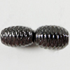 Jewelry findings, CCB Plastic Beads, Plumbum black, Fluted Drum, 5x7mm Hole:1mm, Sold by Bag