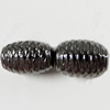 Jewelry findings, CCB Plastic Beads, Plumbum black, Fluted Drum, 5x7mm Hole:1mm, Sold by Bag
