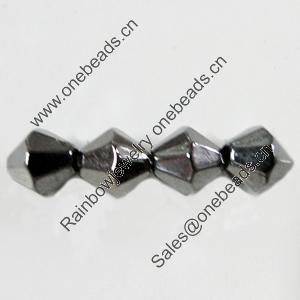 Jewelry findings, CCB Plastic Beads, Plumbum black, Bicone, 4.5x4mm Hole:0.2mm, Sold by Bag