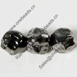 Jewelry findings, CCB Plastic Beads, Plumbum black, 7mm Hole:2mm, Sold by Bag
