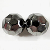 Jewelry findings, CCB Plastic Beads, Plumbum black, Faceted Round, 13mm Hole:3.5mm, Sold by Bag