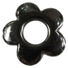 Jewelry findings, CCB Plastic Beads, Plumbum black, Flower, 32mm Hole:1mm, Sold by Bag