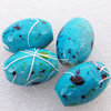 Spray-Painted Acrylic Beads, Oval, 9x13mm, Sold by Bag