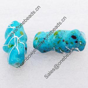 Spray-Painted Acrylic Beads, 10x23mm, Sold by Bag