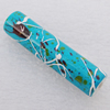 Spray-Painted Acrylic Beads, Tube, 8x34mm, Sold by Bag