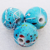 Spray-Painted Acrylic Beads, Round, 13mm, Sold by Bag