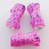 Spray-Painted Acrylic Beads, 13x24mm, Sold by Bag