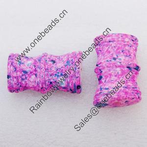 Spray-Painted Acrylic Beads, 32x19mm, Sold by Bag